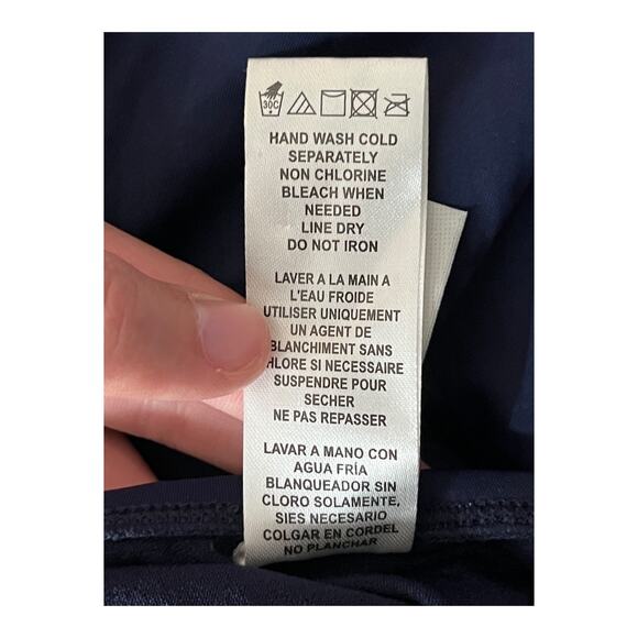 Tommy Bahama Swimsuit Pearl Clara faux wrap one piece navy blue size 4 - Picture 8 of 8